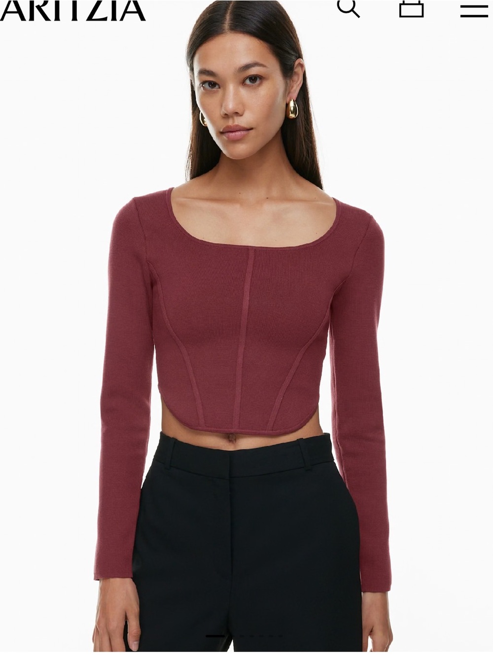 Babaton
Sculpt Knit Bustier Longsleeve